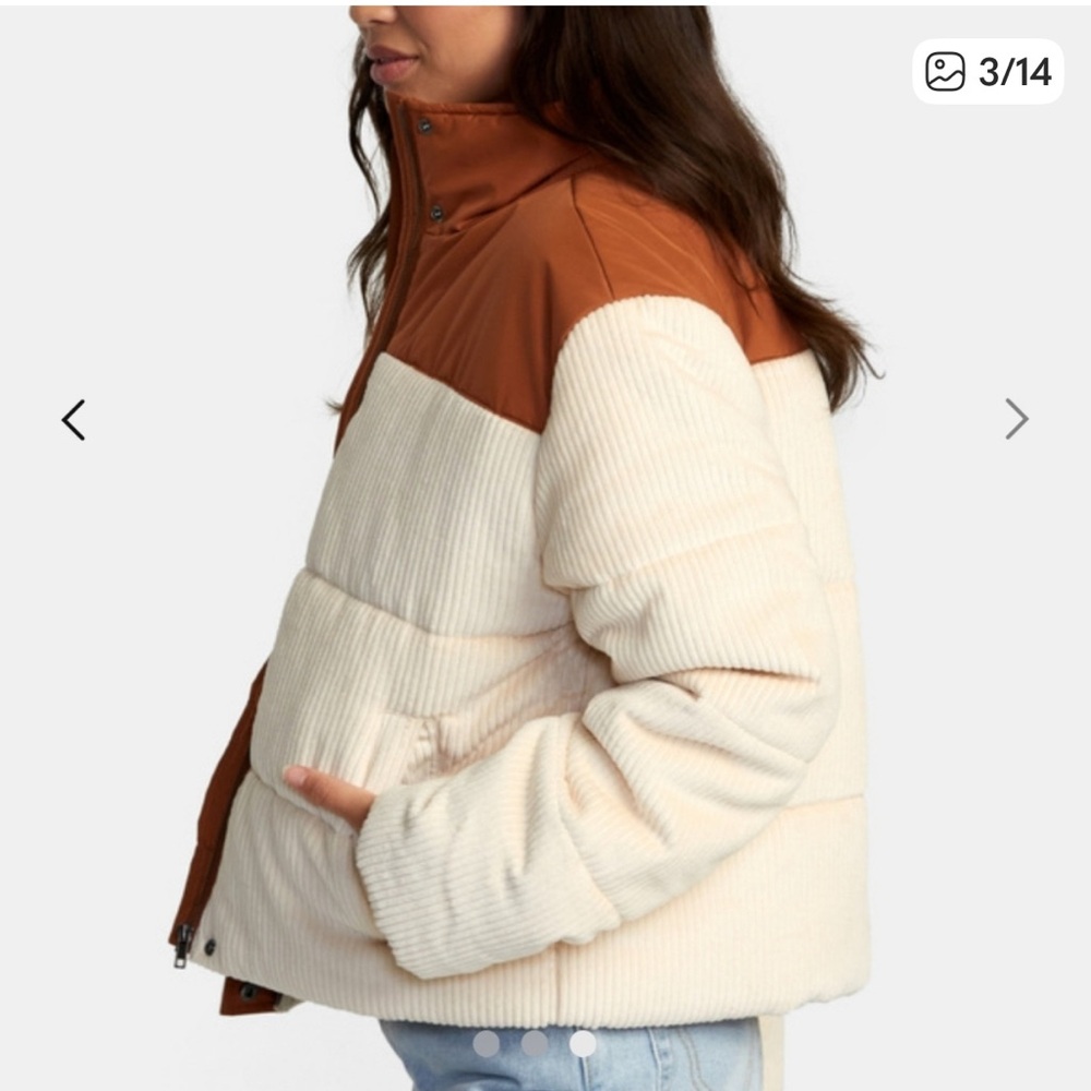 NWT Women's Two-Tone Puffer Jacket